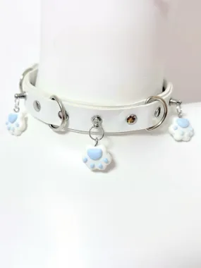 3 Options Cat Paw Pendant Studded Choker
