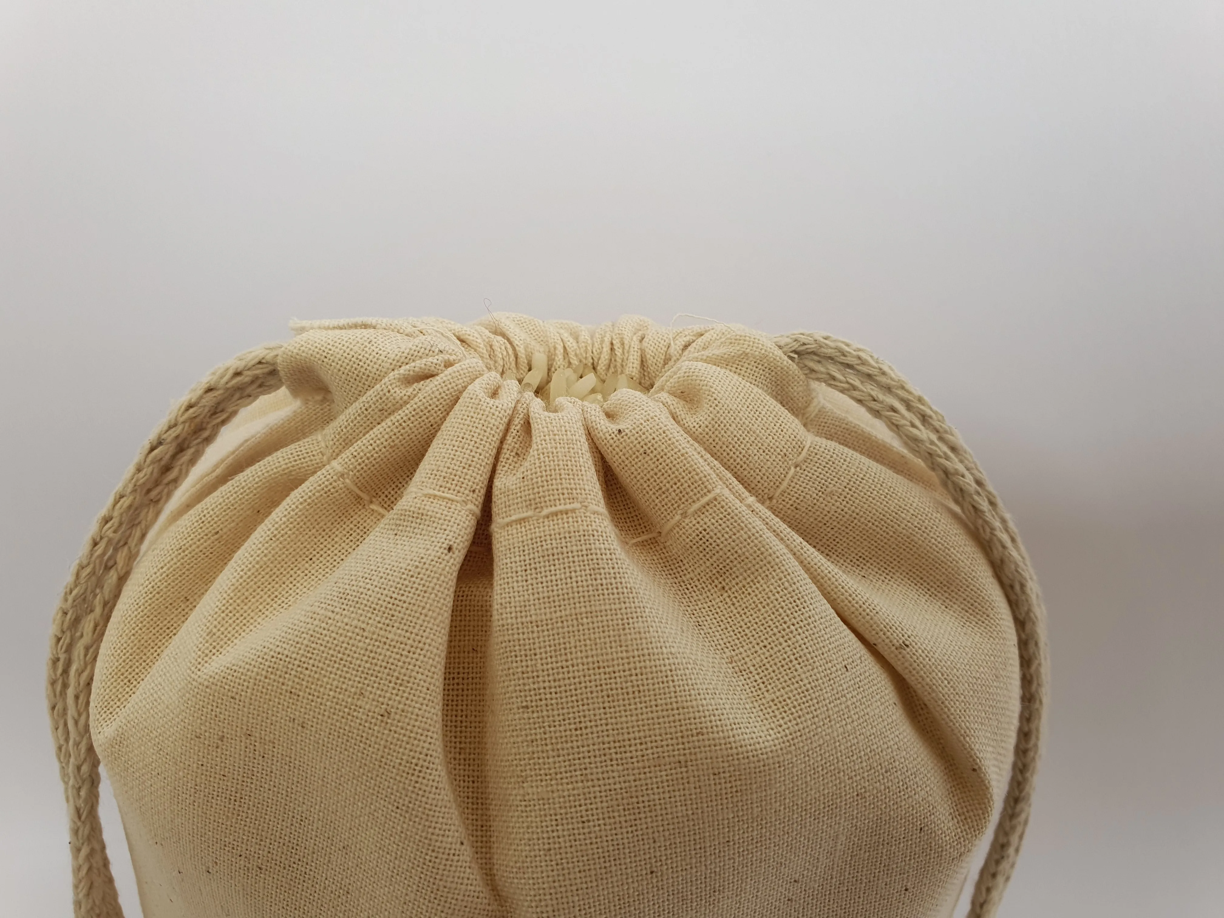 4x6 inch Natural Color Double Drawstring Bags