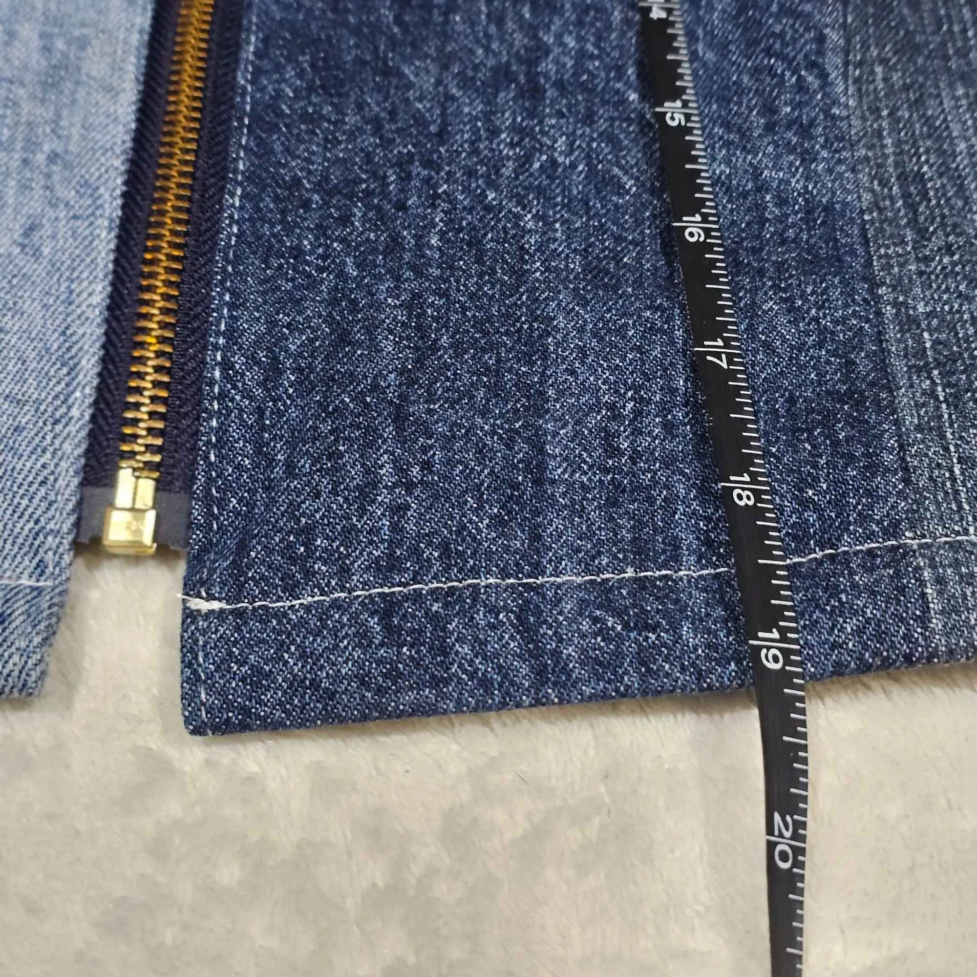 Alzang x Lulatagg Reworked Denim Sleeveless Patchwork Shirt L