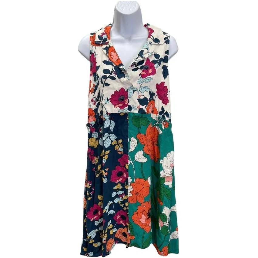 Anthropologie Dinah Knotch Color Multi Floral Dress Size 8 US