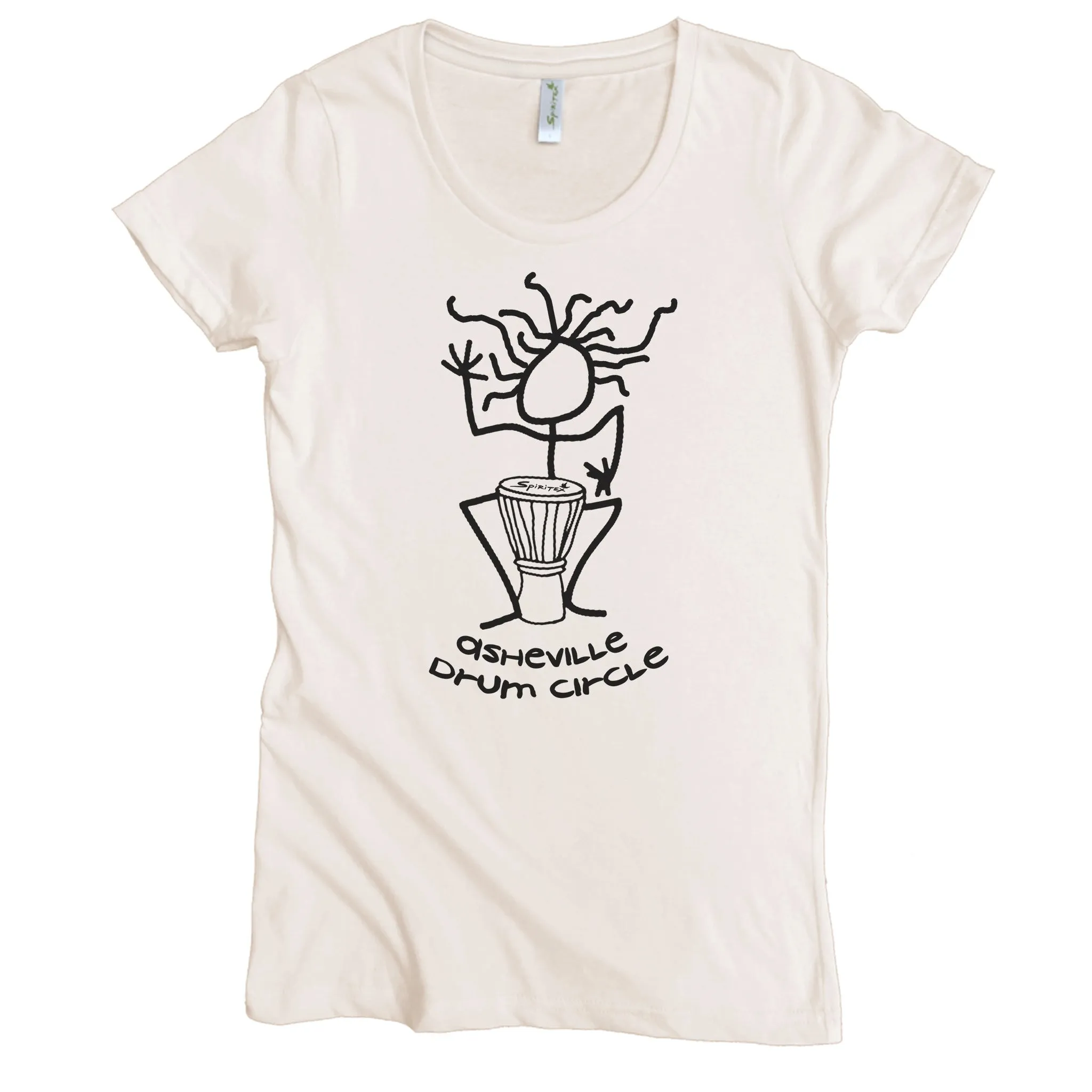 Asheville Drum Circle Stick Man Graphic Tee (W)