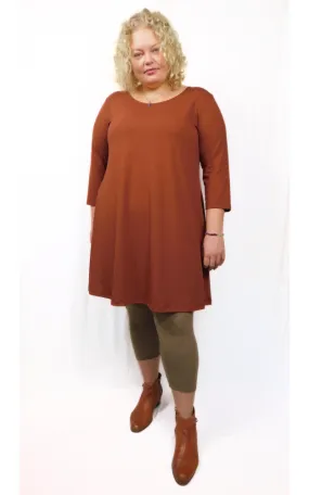 Bamboo Long Tunic Top - Chestnut