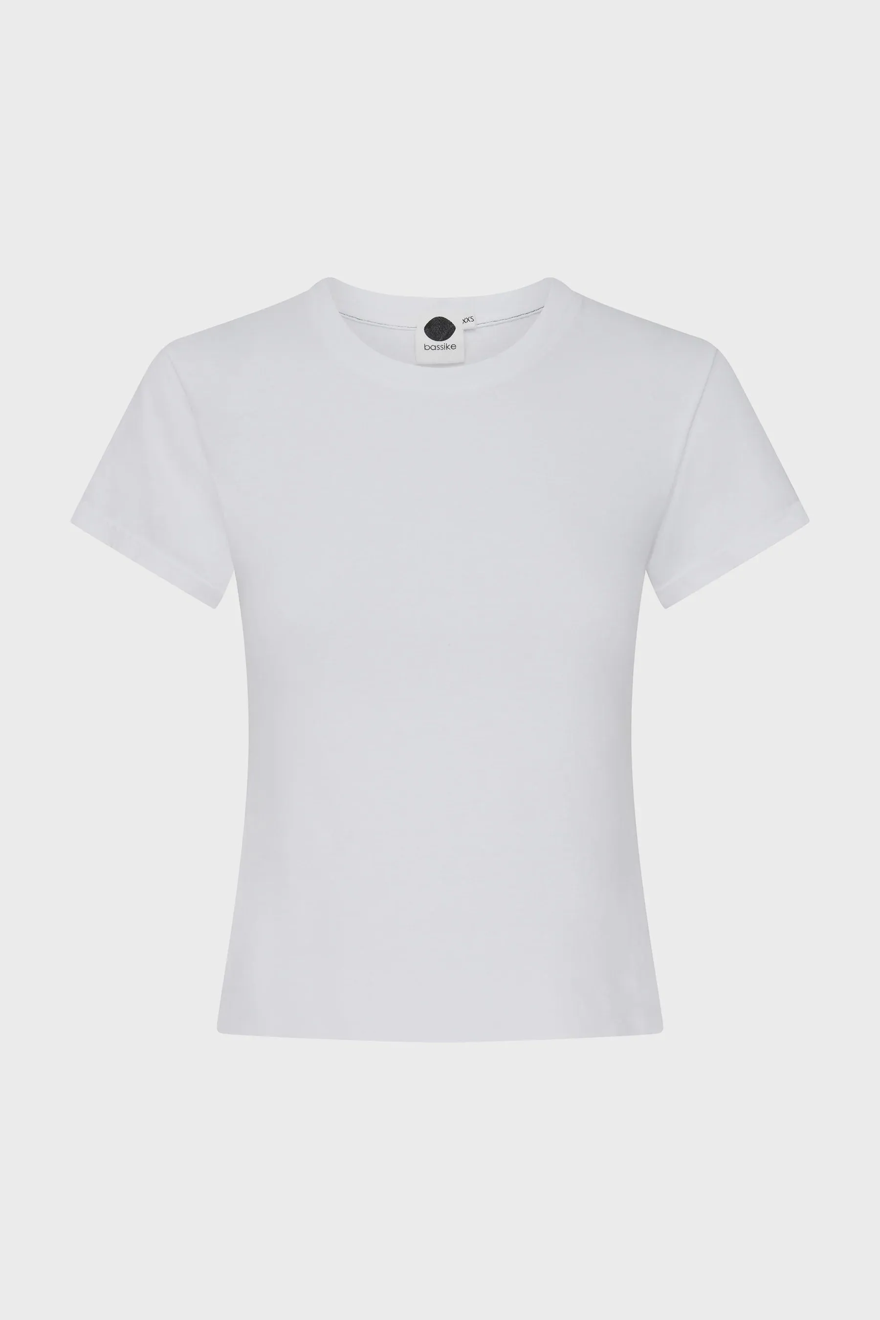 Bassike Raw Edge Baby T-Shirt in White