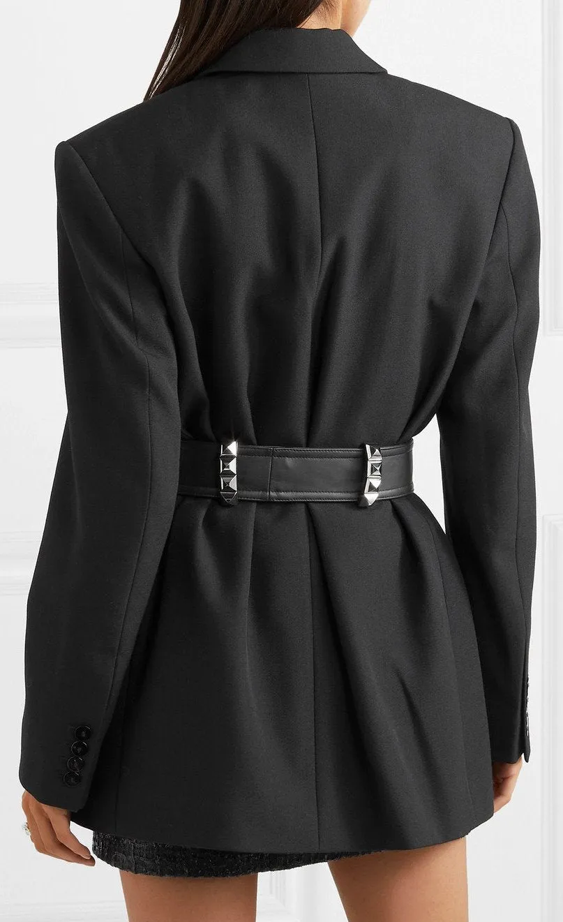 Belted Studded Blazer