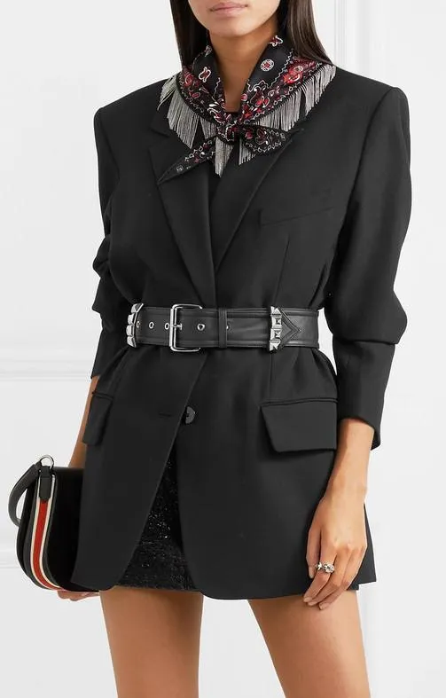 Belted Studded Blazer