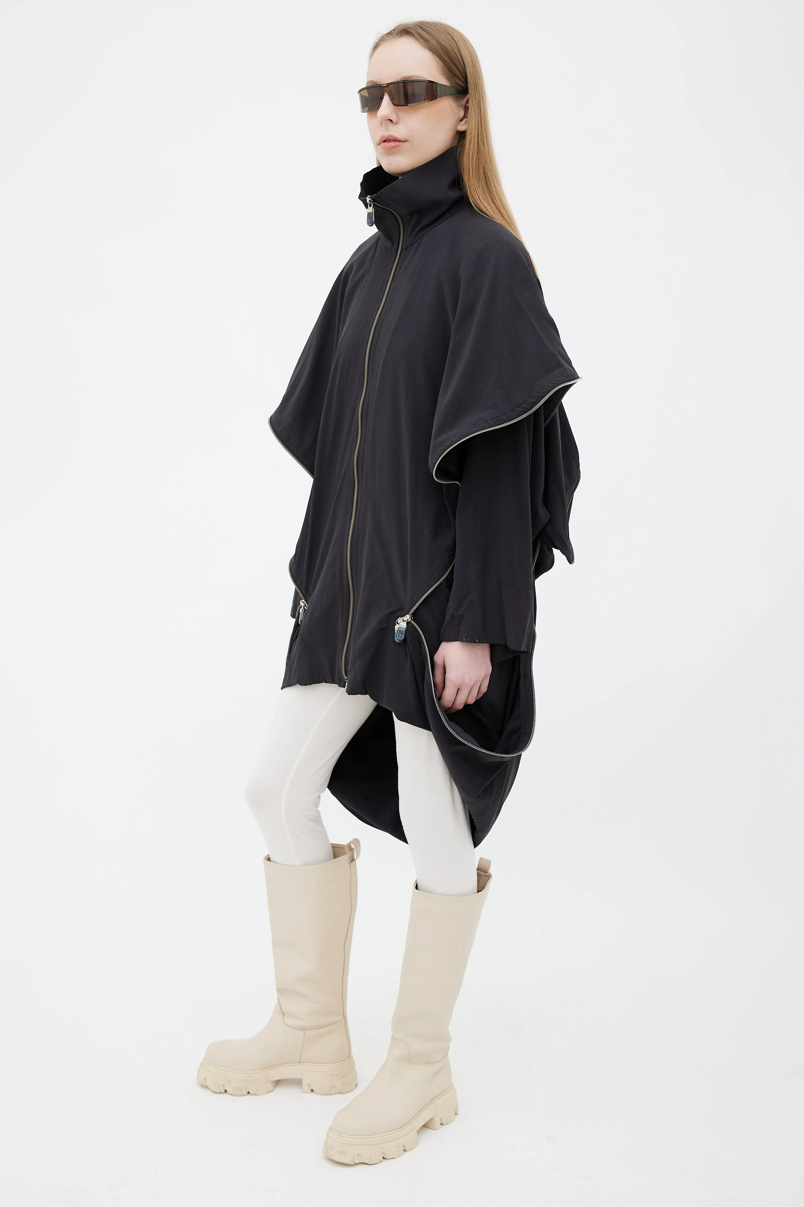 Black Asymmetrical Zipper Jacket