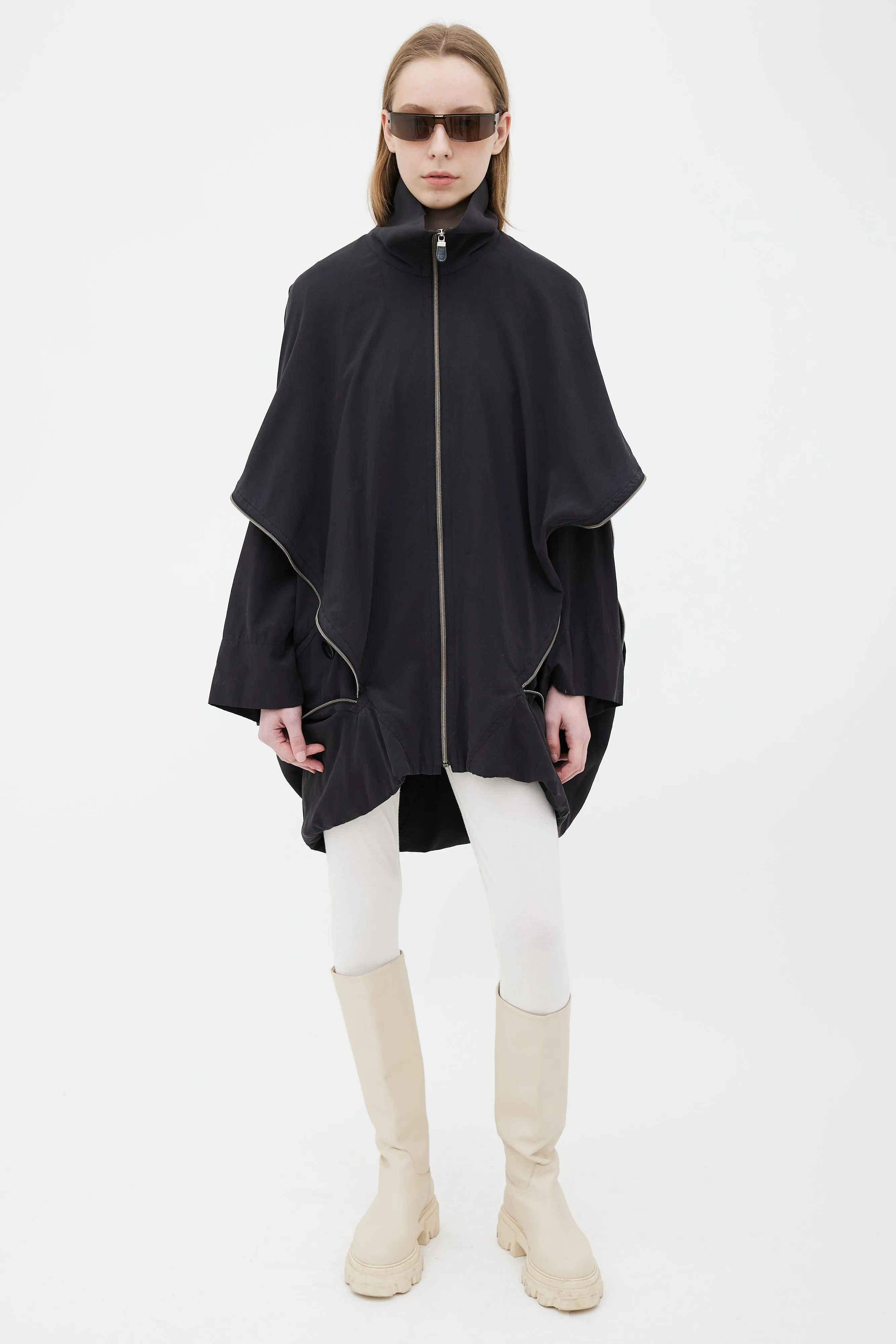 Black Asymmetrical Zipper Jacket