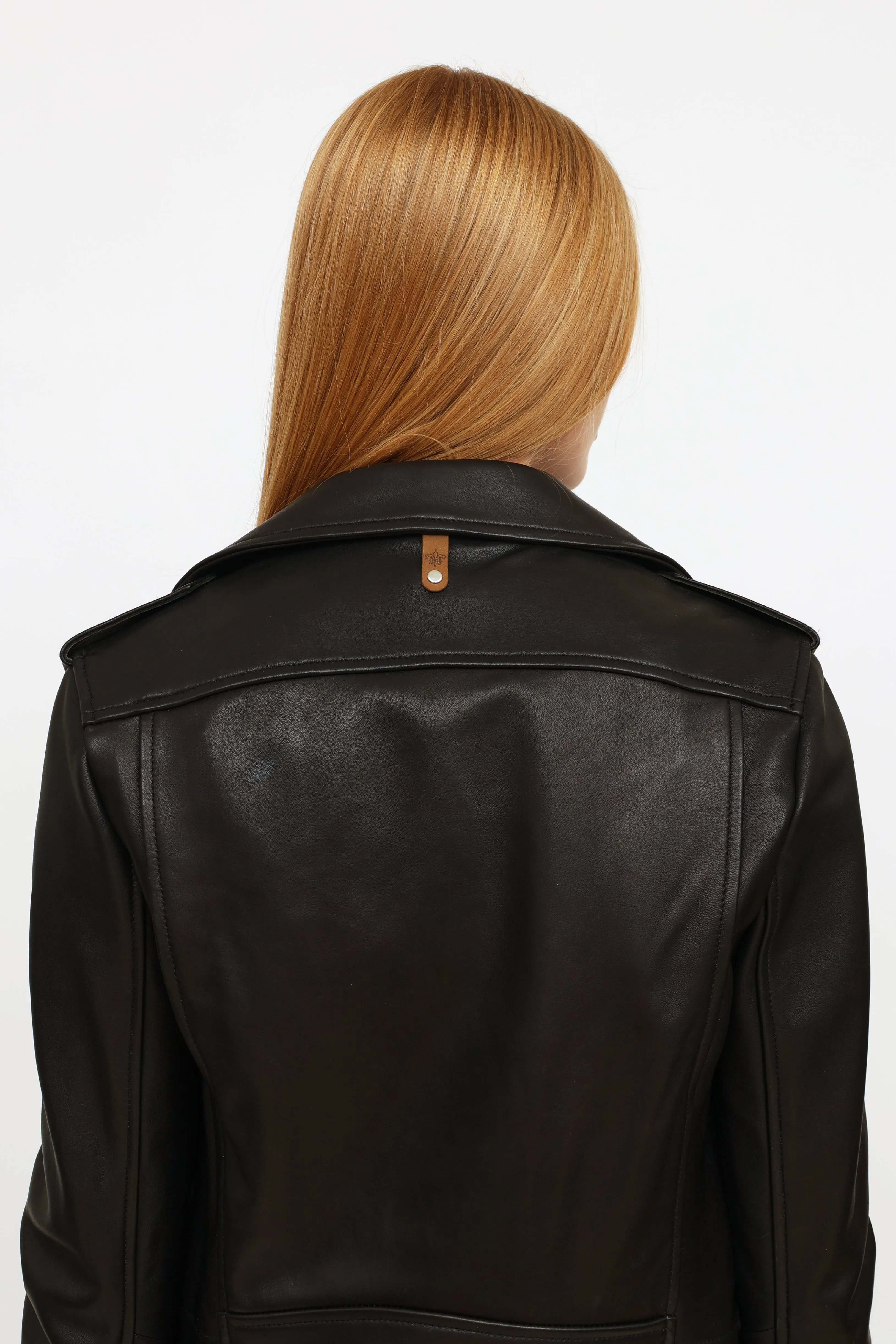 Black Baya Leather Moto Jacket