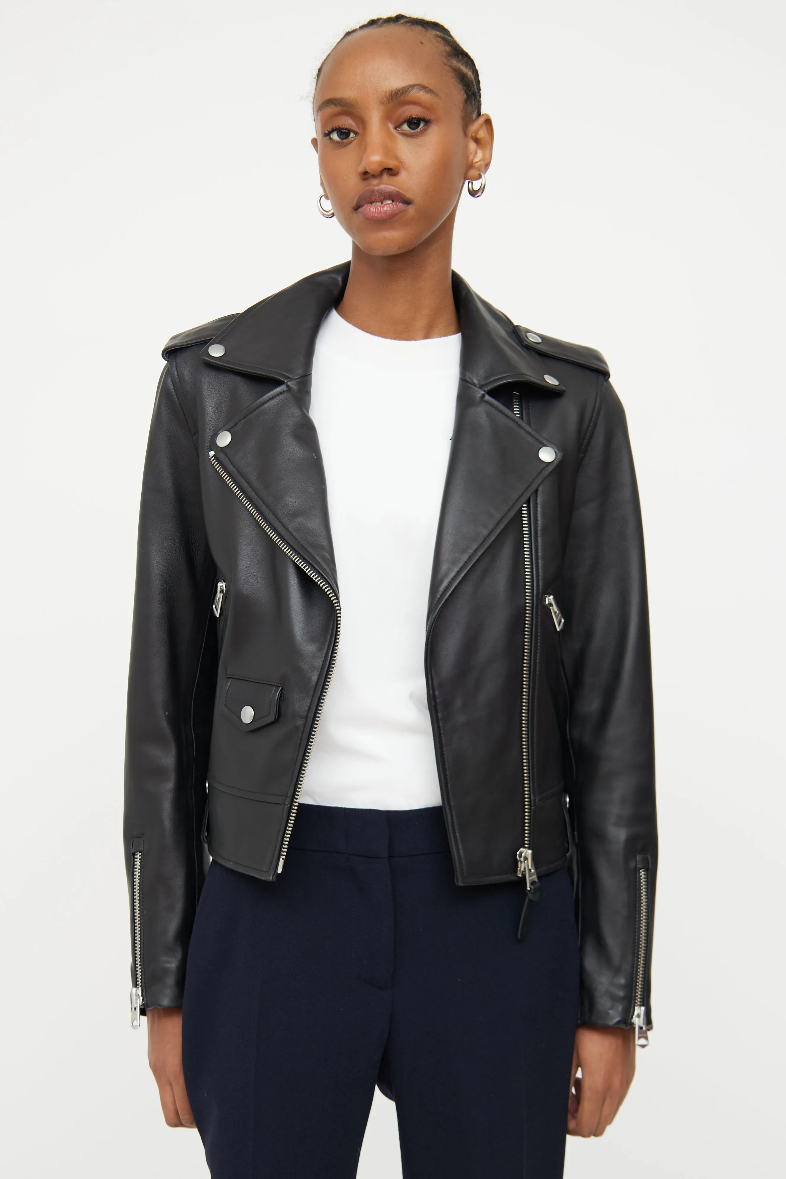 Black Leather Baya Jacket