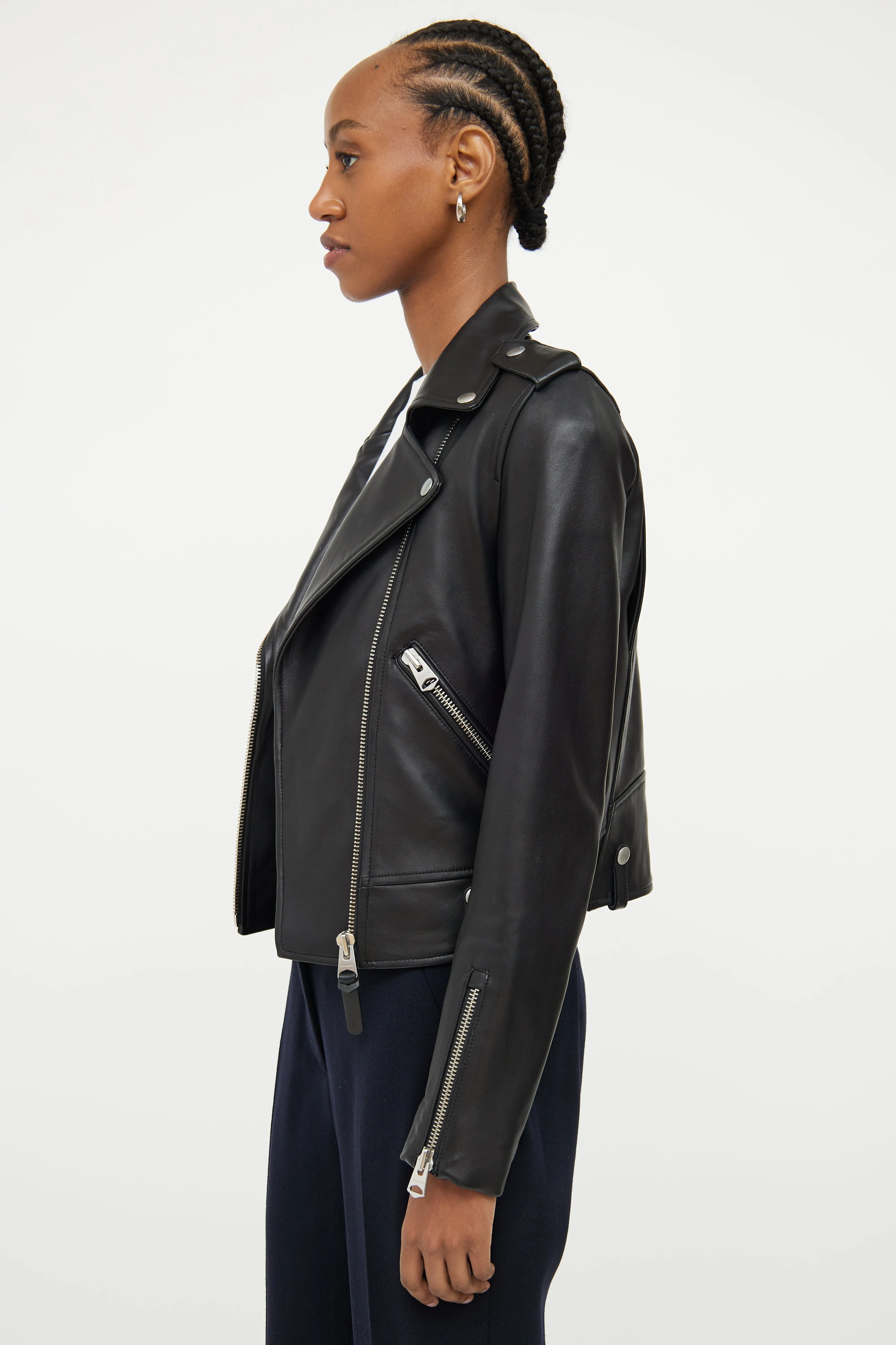 Black Leather Baya Jacket