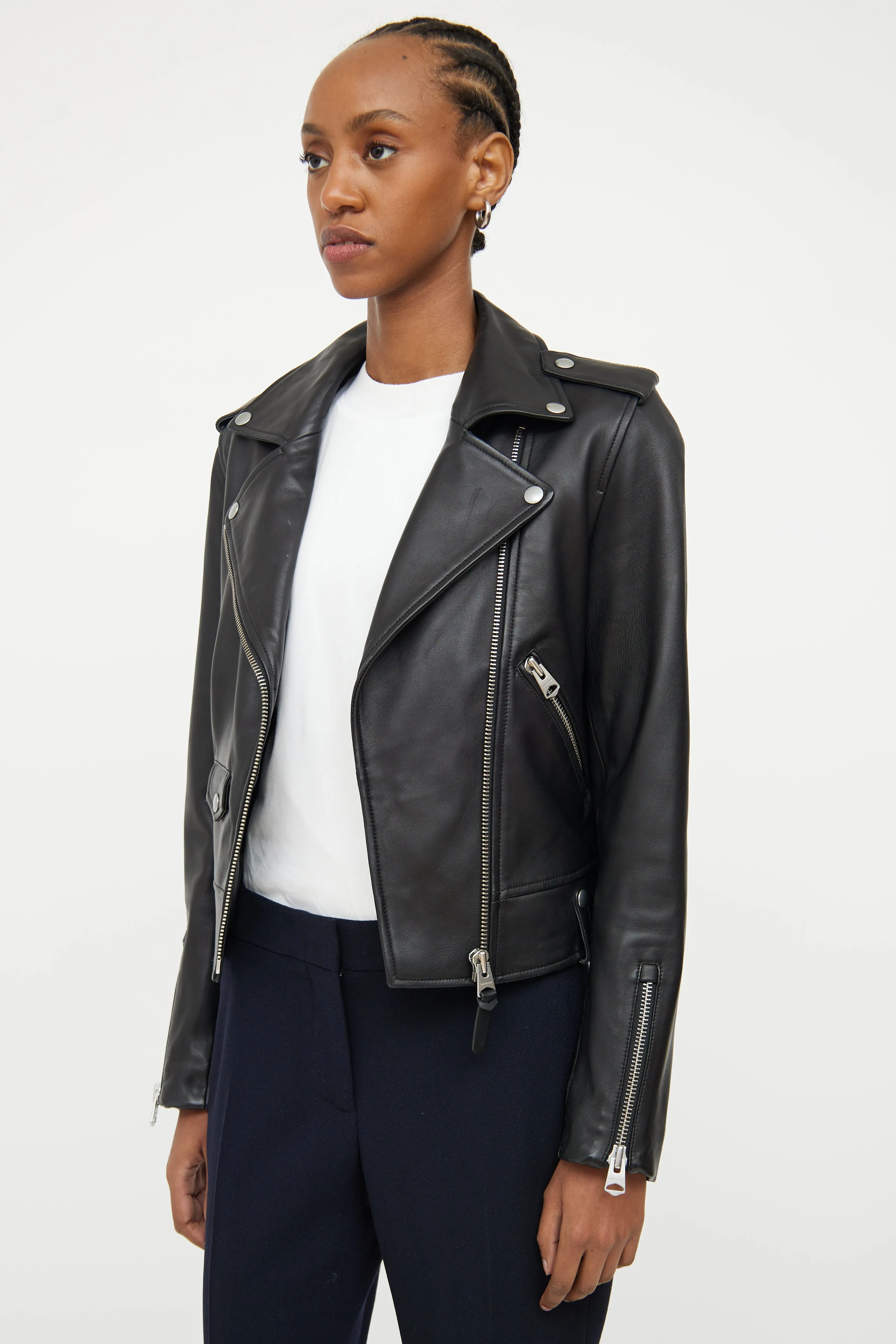Black Leather Baya Jacket