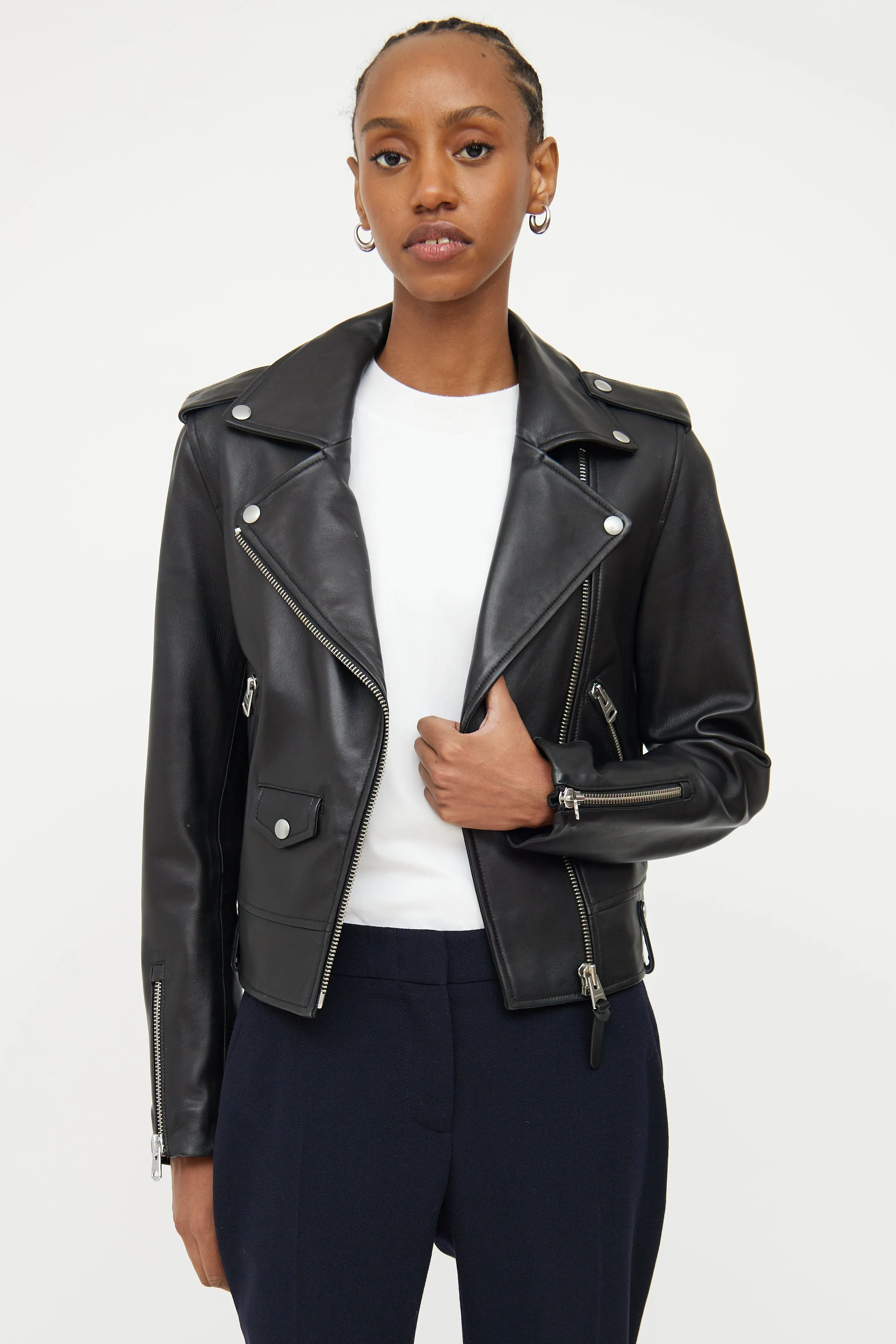 Black Leather Baya Jacket