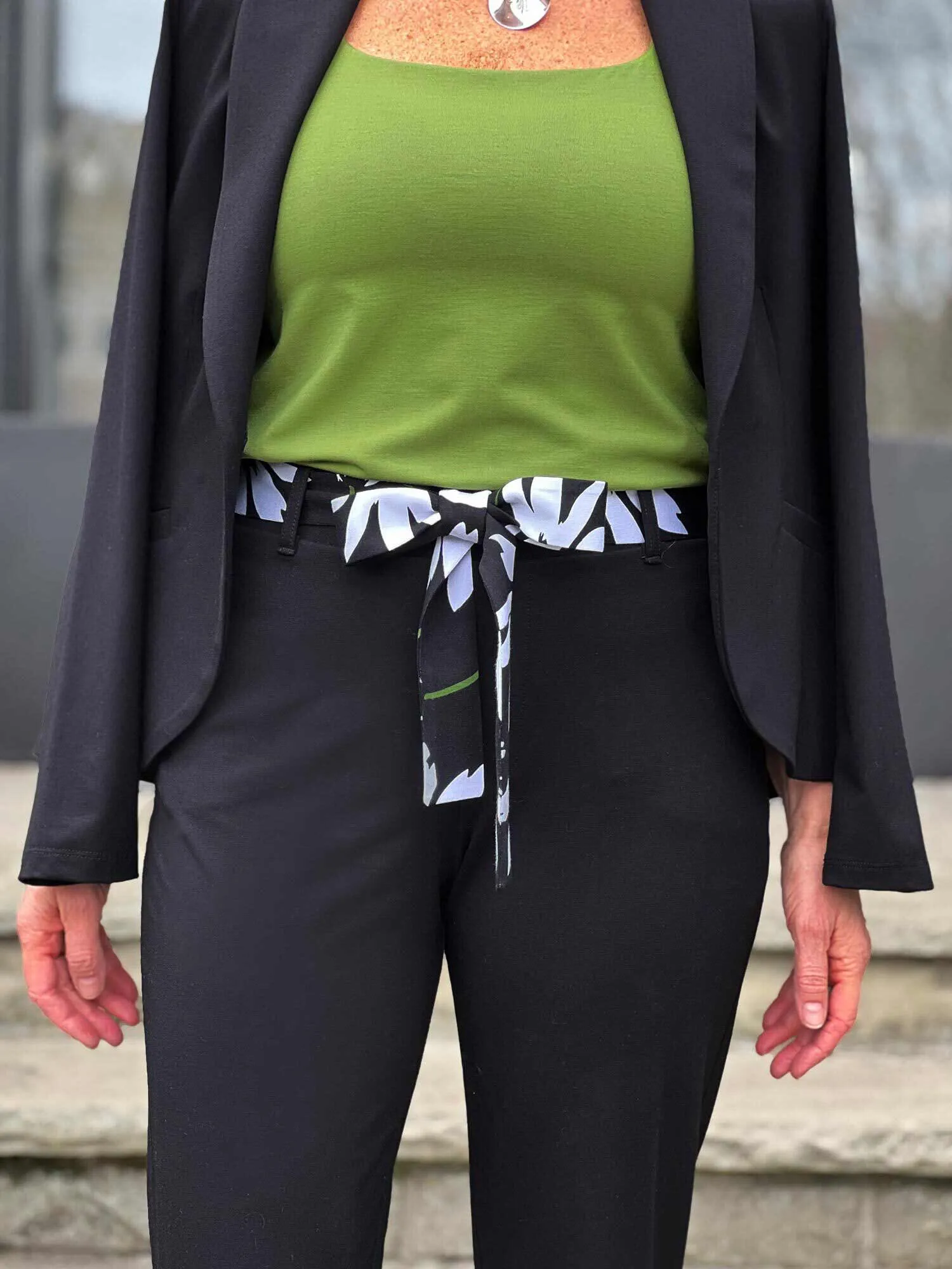 Blair bamboo tie waist belt