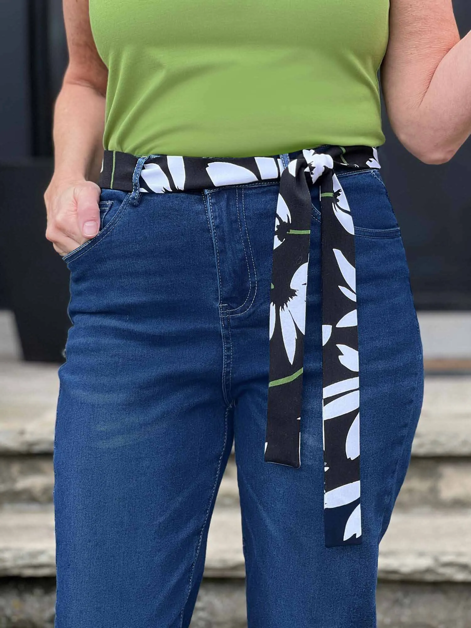 Blair bamboo tie waist belt