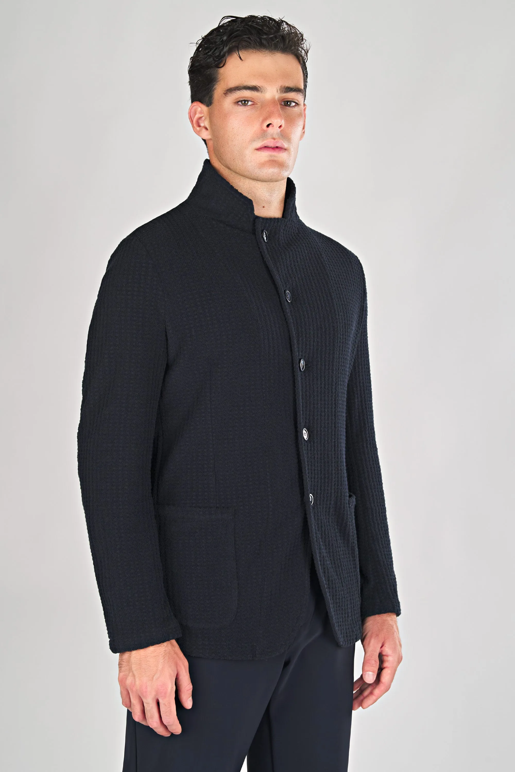 Check Star-Collar Jacket