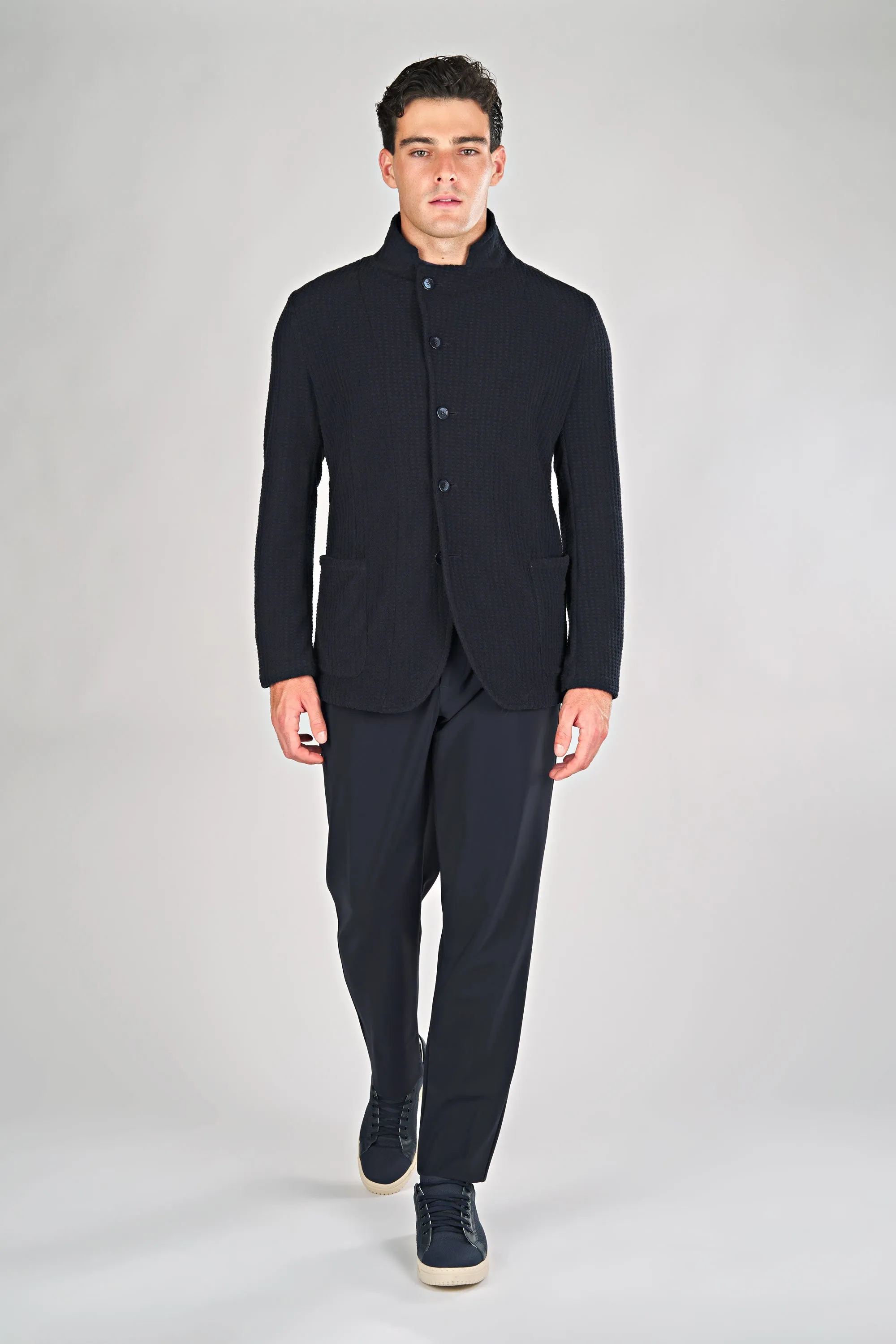 Check Star-Collar Jacket