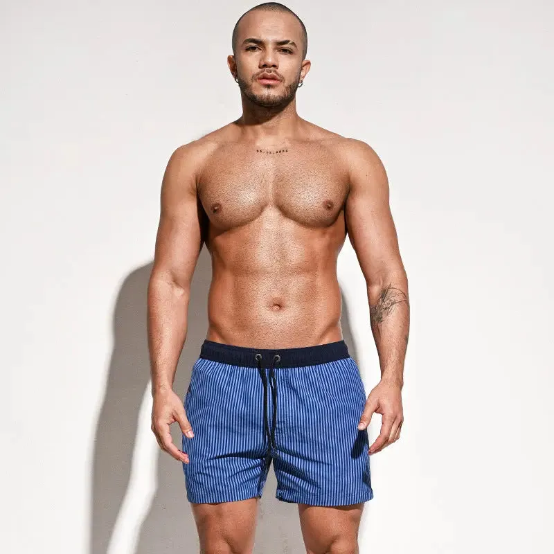 DESMIIT Men's Beach Shorts Loose Swim Shorts Sports Personalized