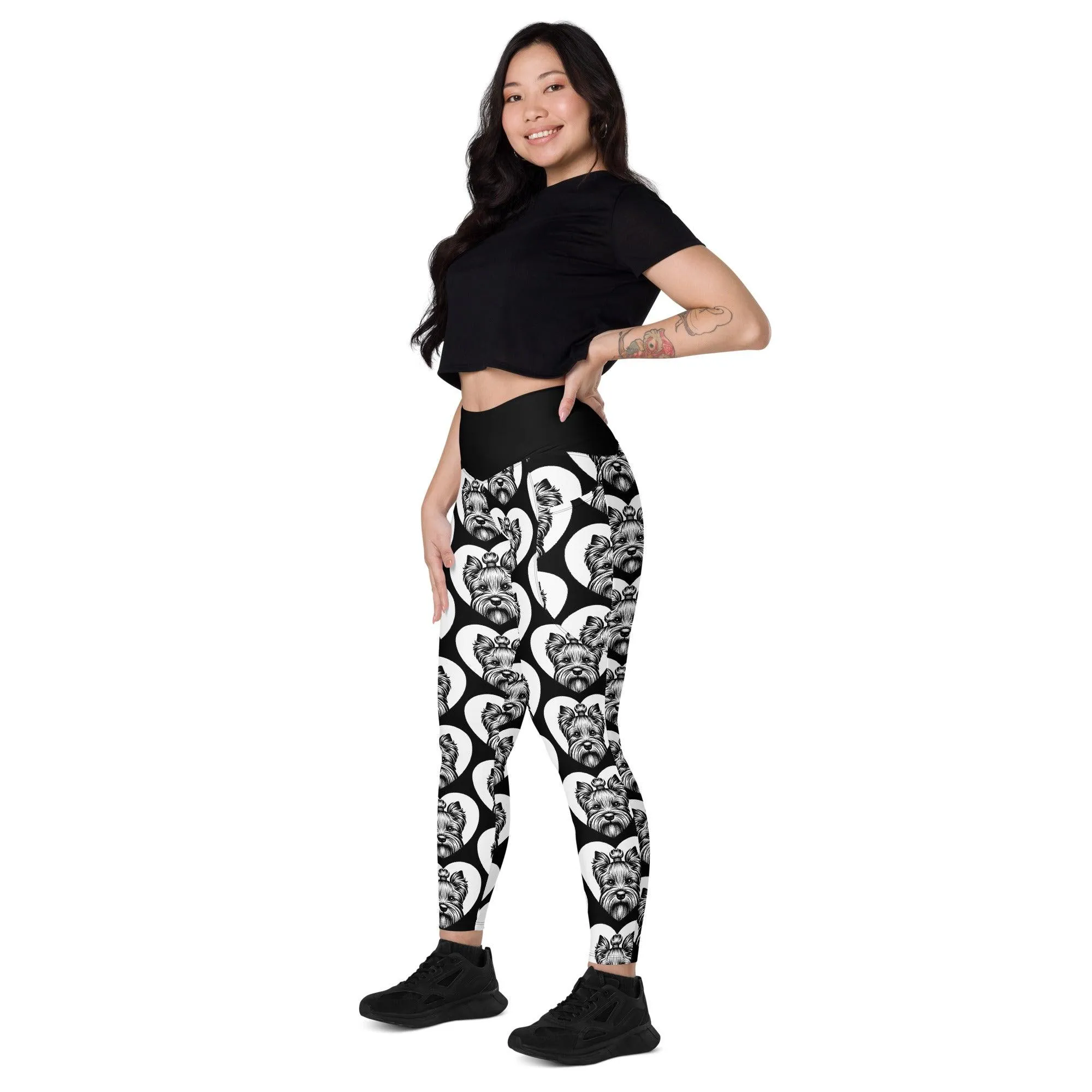 DOG BREED LEGGINGS with pockets - DANDIE DINMONT TERRIER - HERTTAHOUND