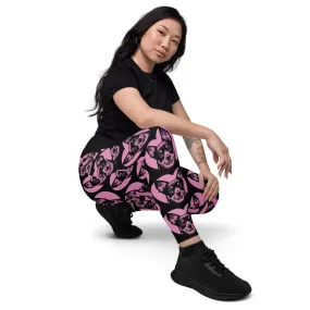 DOG BREED LEGGINGS with pockets - LANCASHIRE HEELER - HERTTAHOUND - pink