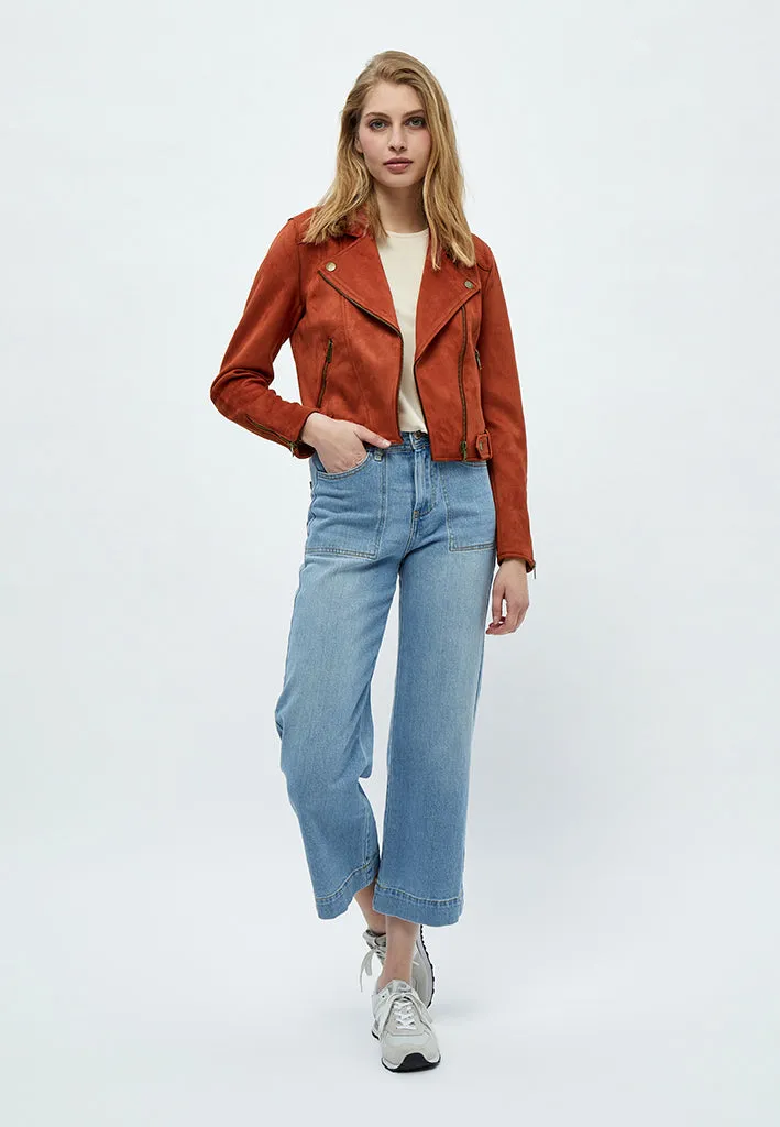 DSTabarak Biker Jacket - Burnt Red