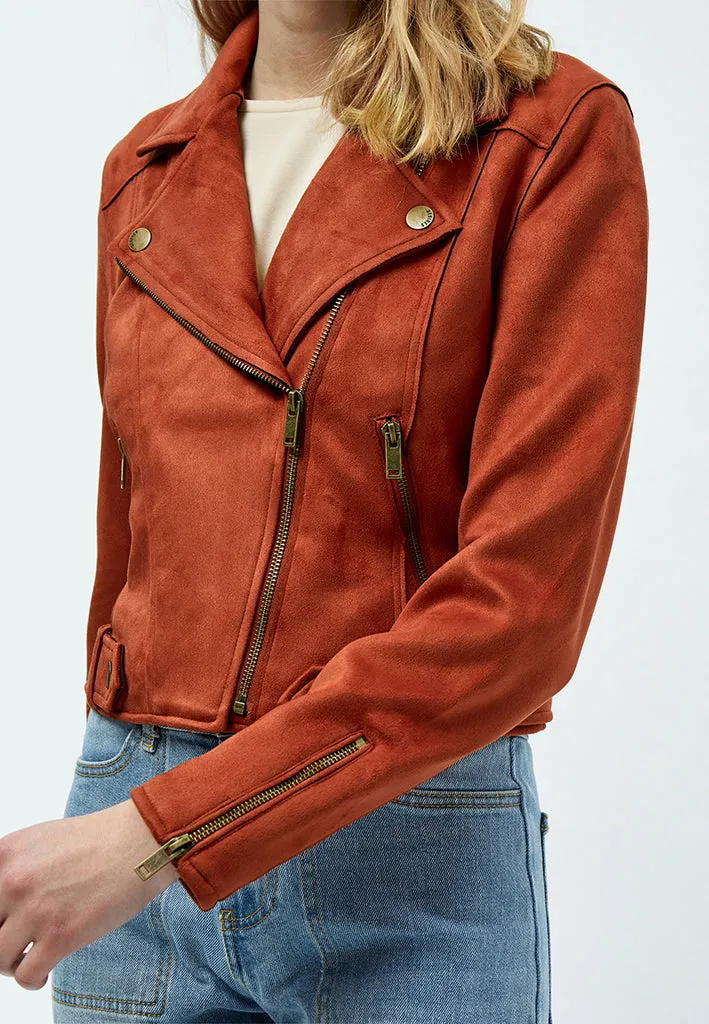 DSTabarak Biker Jacket - Burnt Red