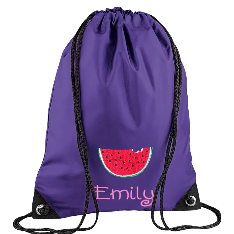 Embroidered PE bag - Watermelon