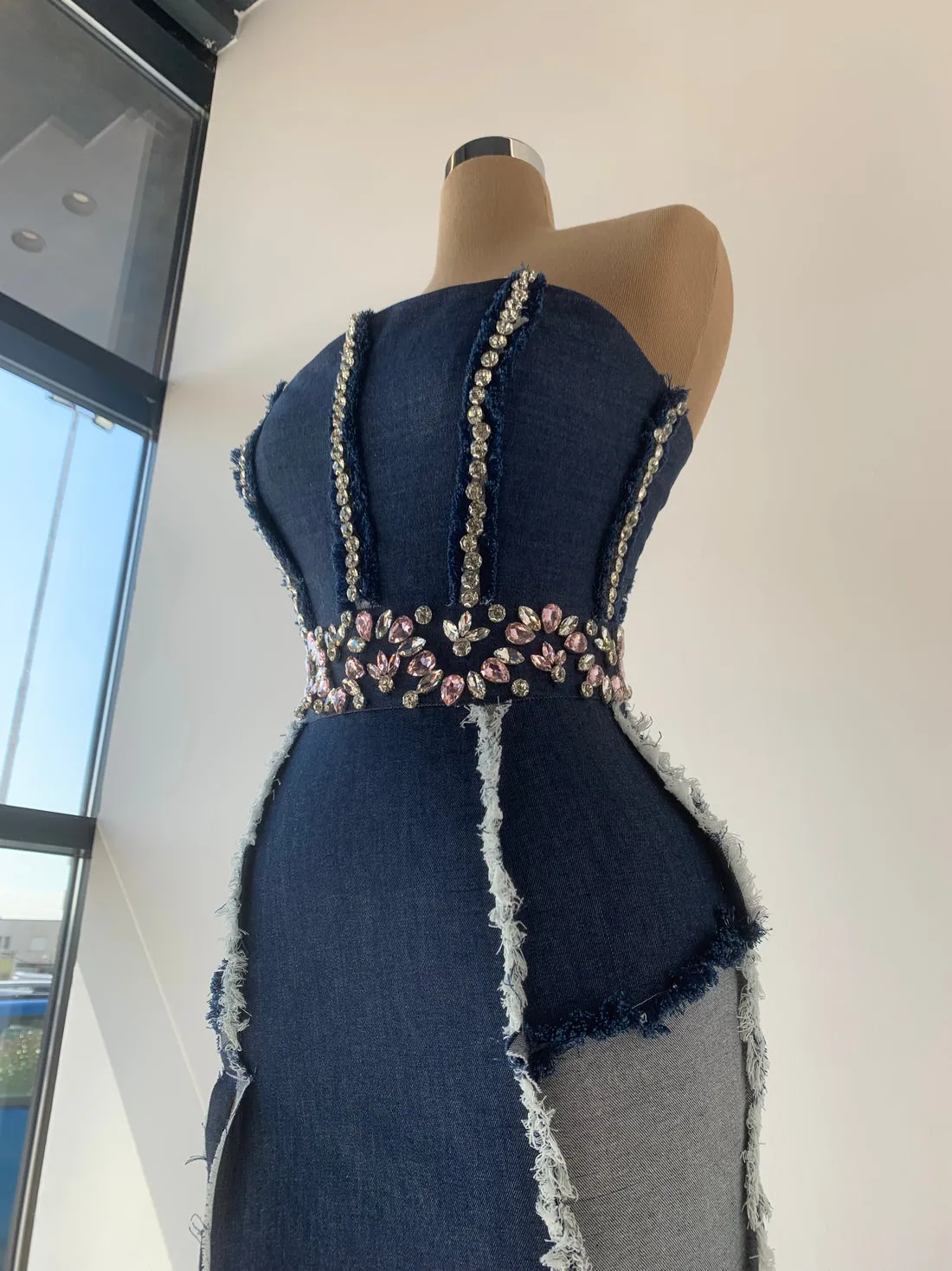 Enlivened Strapless Evening Dress