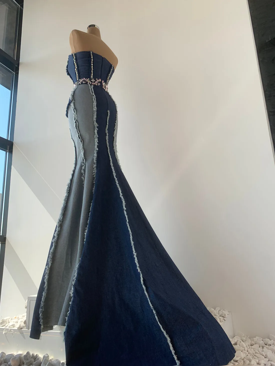 Enlivened Strapless Evening Dress