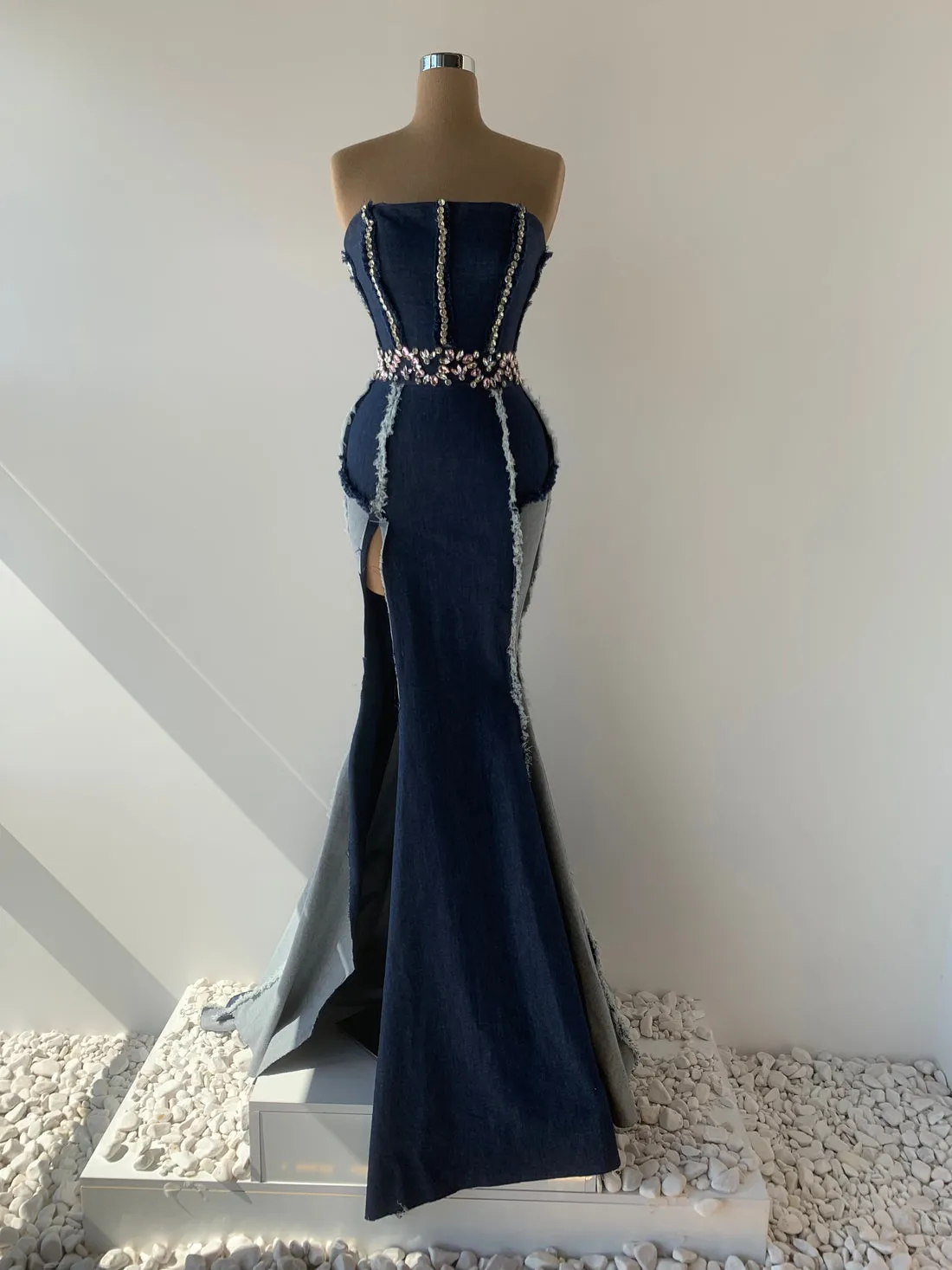 Enlivened Strapless Evening Dress