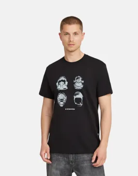 G-Star RAW Masks Graphic Dk Black T-Shirt