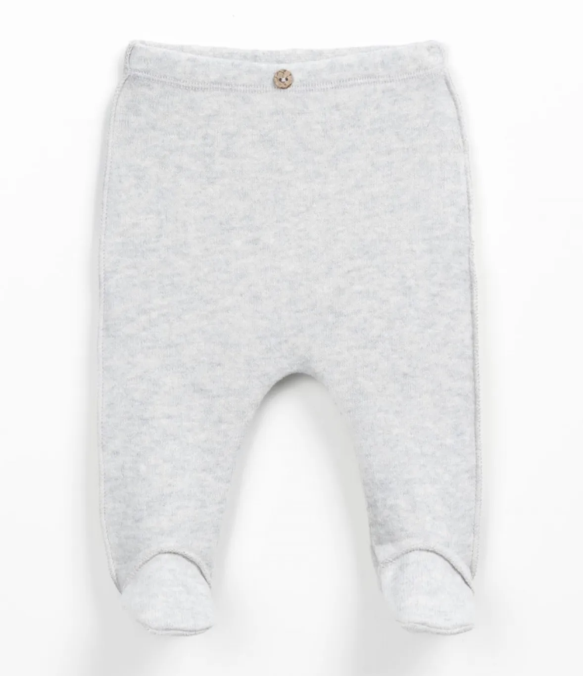 Grey Leggings with decorative coconut button
