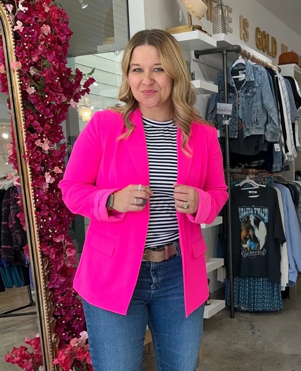Hot Pink Peyton Blazer