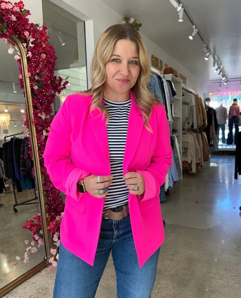 Hot Pink Peyton Blazer