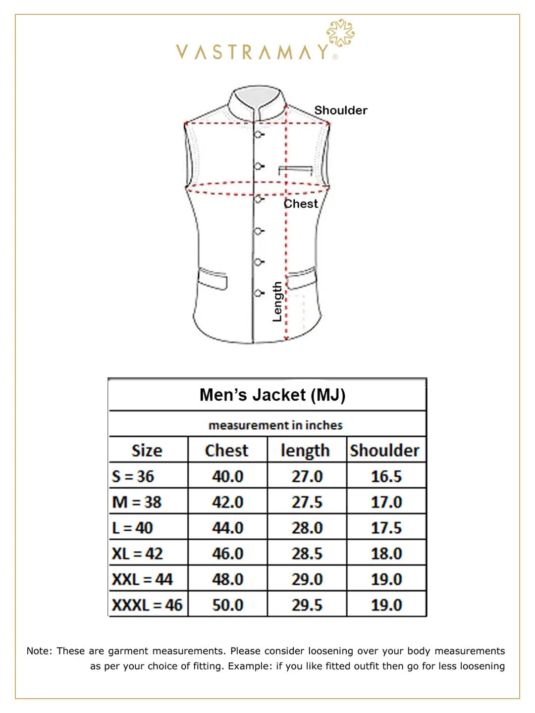 Jashvi Men's Black and Golden Cotton Silk Blend Ethnic Jacket