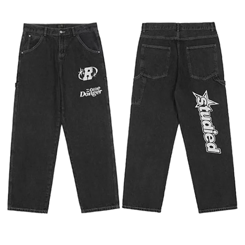 Jeans Y2k für Frauen Patchwork "Studien" 2000er Jahre Jean.