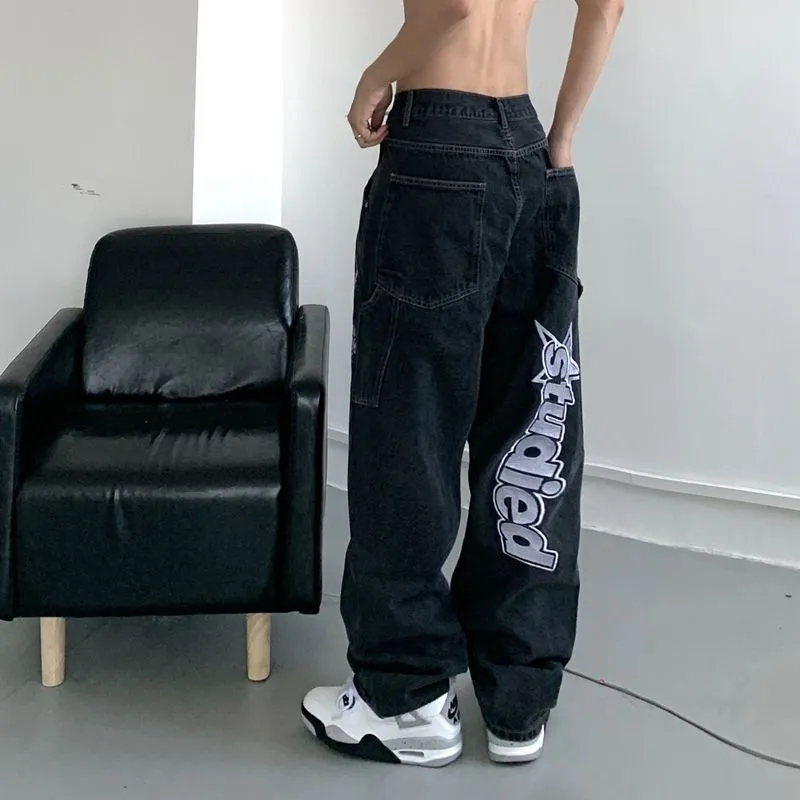 Jeans Y2k für Frauen Patchwork "Studien" 2000er Jahre Jean.