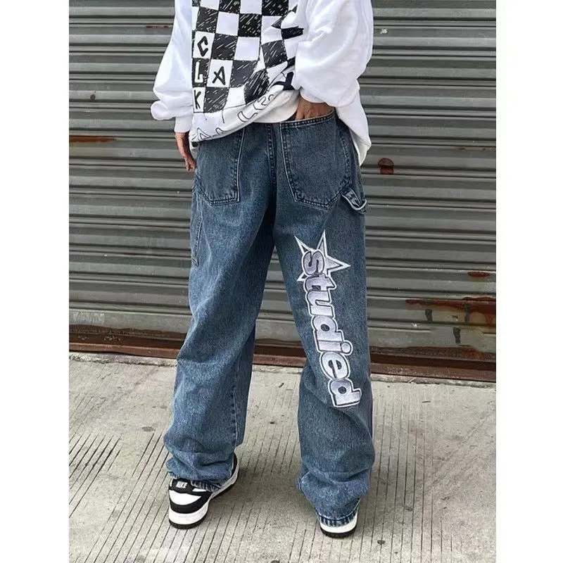 Jeans Y2k für Frauen Patchwork "Studien" 2000er Jahre Jean.