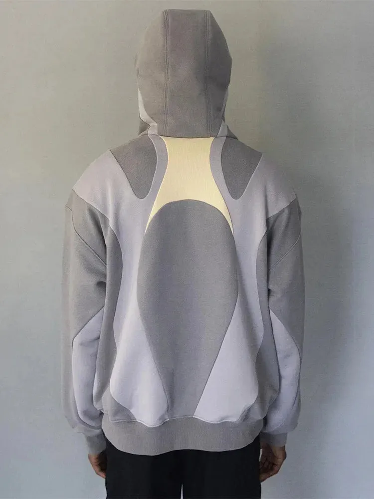 Kreativer Y2K Hoodie im Patchwork-DesignLässig Übergröße