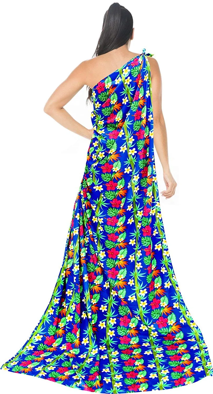 LA LEELA Women's Beachwear Bikini Wrap Cover up Swimsuit Dress Sarong 1 ONE Size