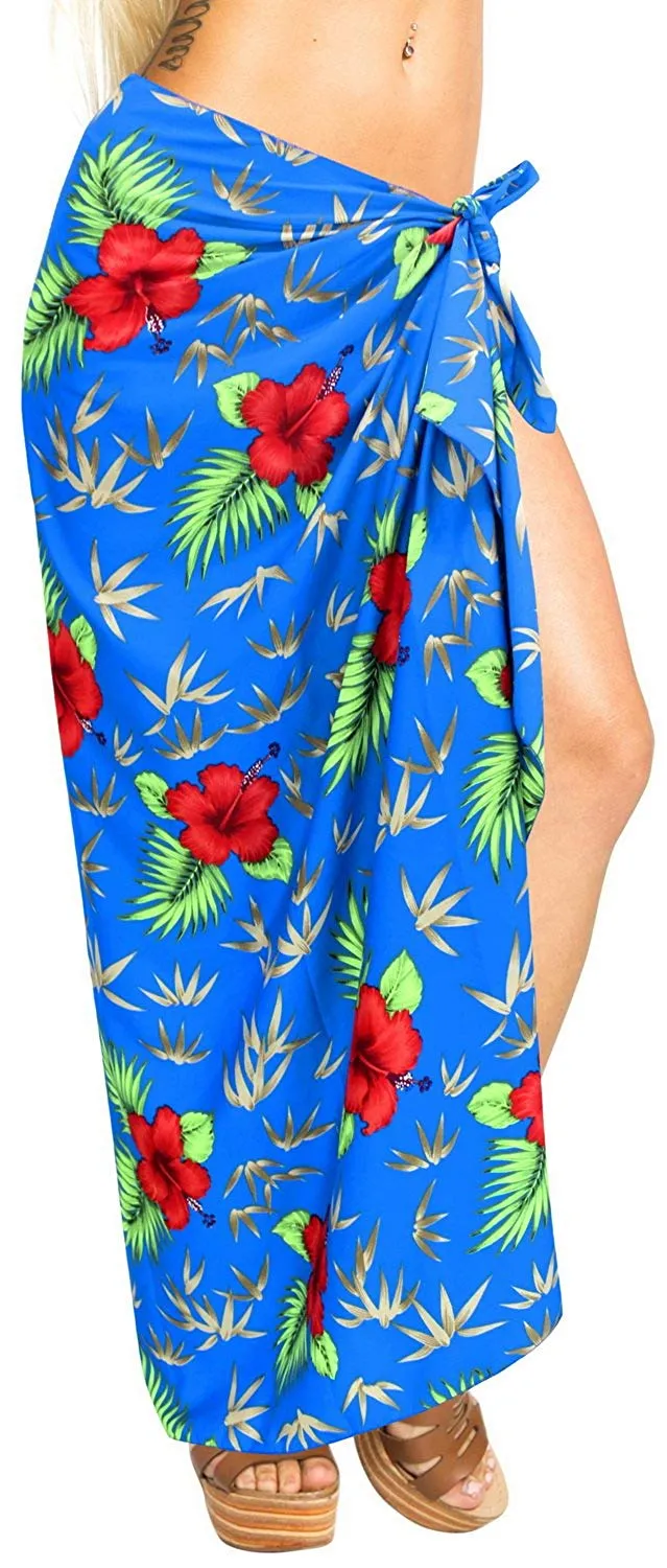LA LEELA Women's Beachwear Bikini Wrap Cover up Swimsuit Dress Sarong 1 ONE Size