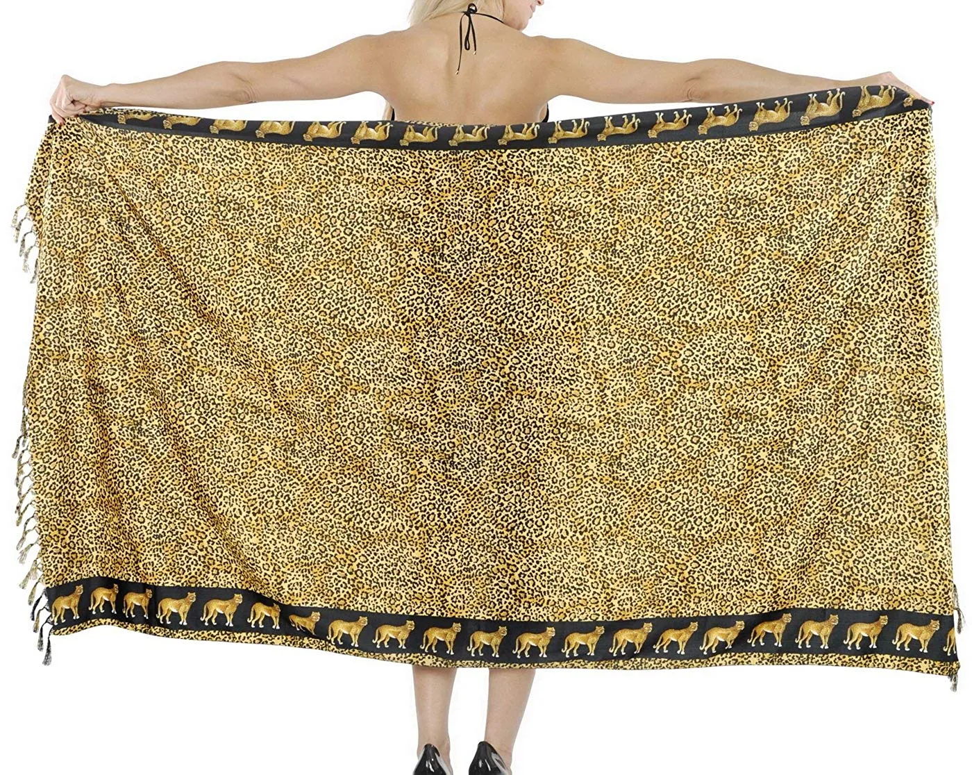 LA LEELA Women's Beachwear Bikini Wrap Cover up Swimsuit Dress Sarong 1 ONE Size