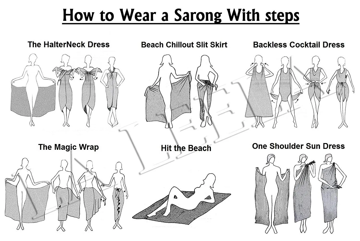 LA LEELA Womens Sarong Beach Swimsuit Bikini Cover up Wrap Pareo Peacock
