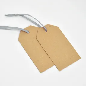 Luggage Kraft Gift Tags Silver (50)