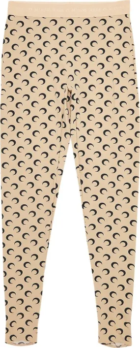 Marine Serre Recycled Fuseaux Moon Leggings 'Red', red