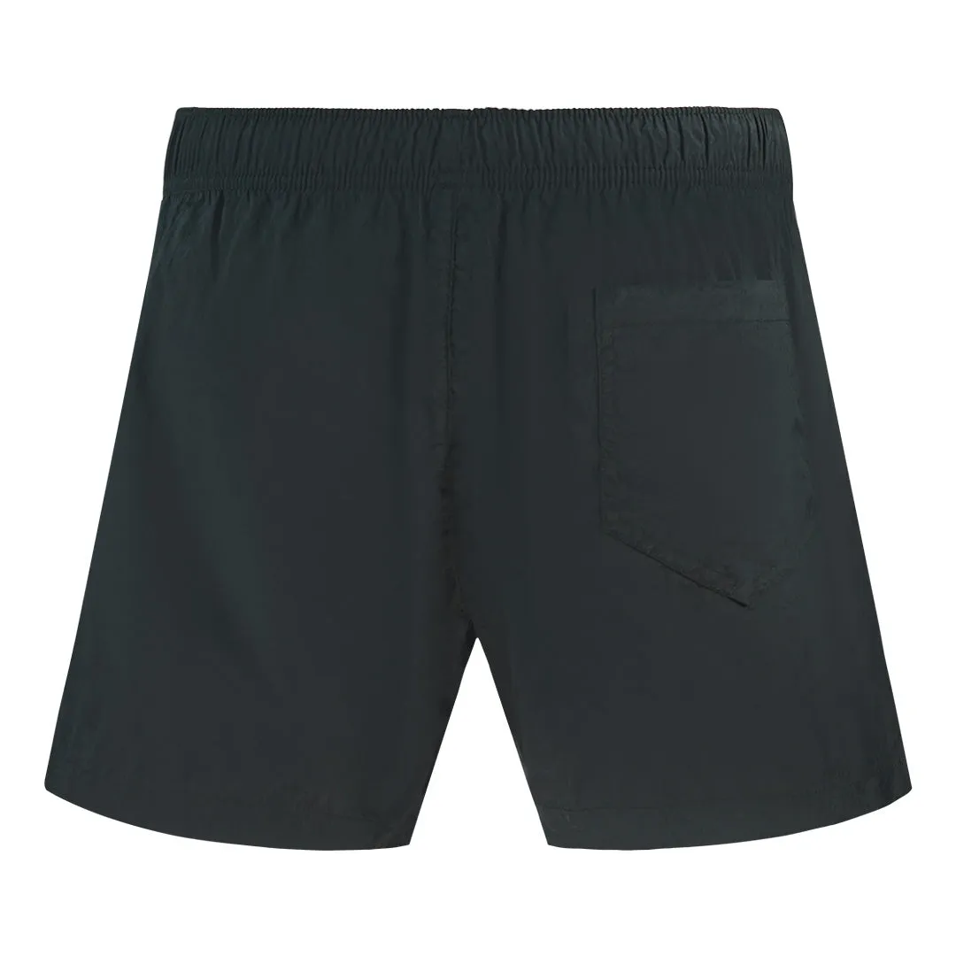 Moschino Black Branded Metal Logo Black Shorts