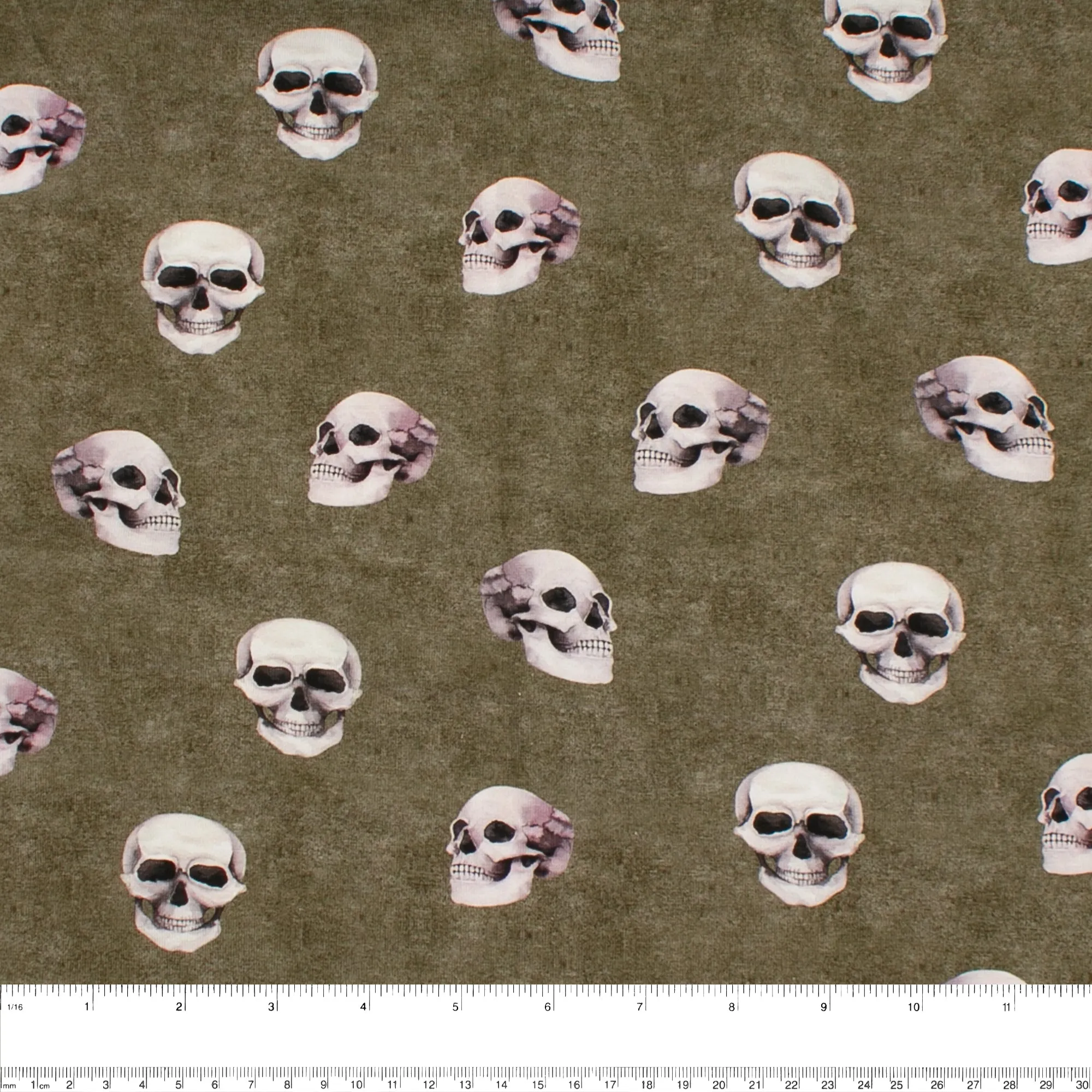 Organic Knit - GOTS - Skull - Pickel Green