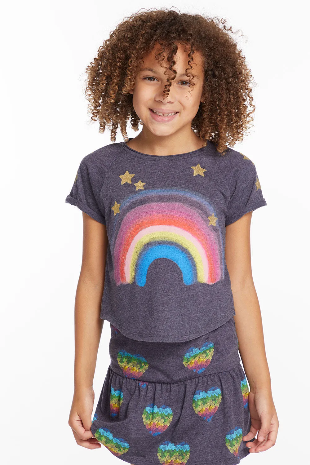 Painted Rainbow Girls Tee