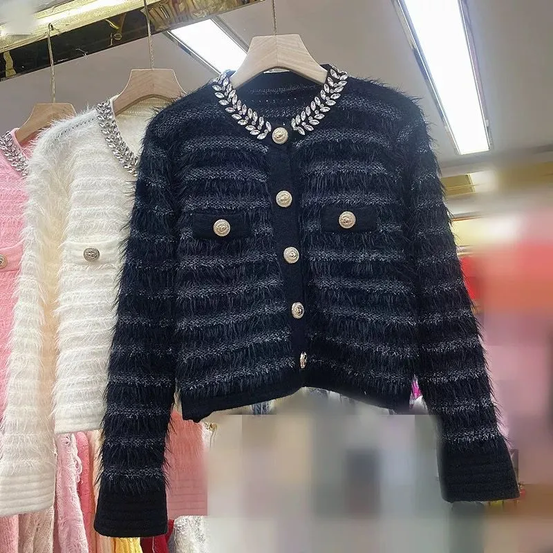 Pankh Merry Designer Stone Colar Studded Embellished Soft Wool Party Top/Jacket