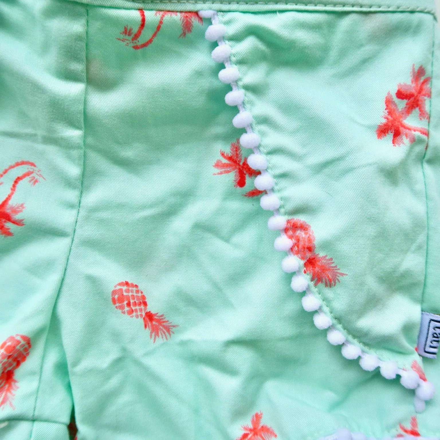 Pompom Shorts in Tropical Mint