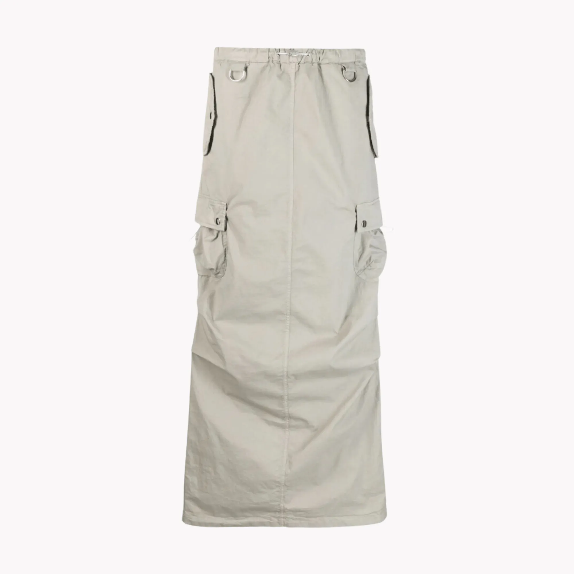 Pre Order:  Multi-Pocket Drawstring Back Split Skirt